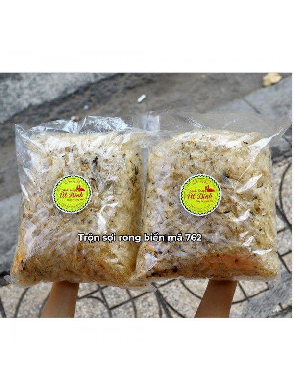 Bánh Tráng Sợi Trộn Rong Biển Mã 762 Bịch 500gr